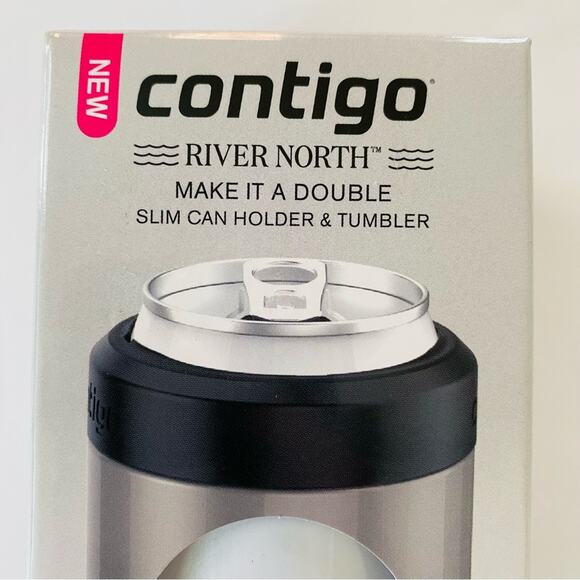 Contigo | River North Make It A Double Slim Can Holder Tumbler NWT - Picture 3 of 8